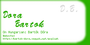 dora bartok business card